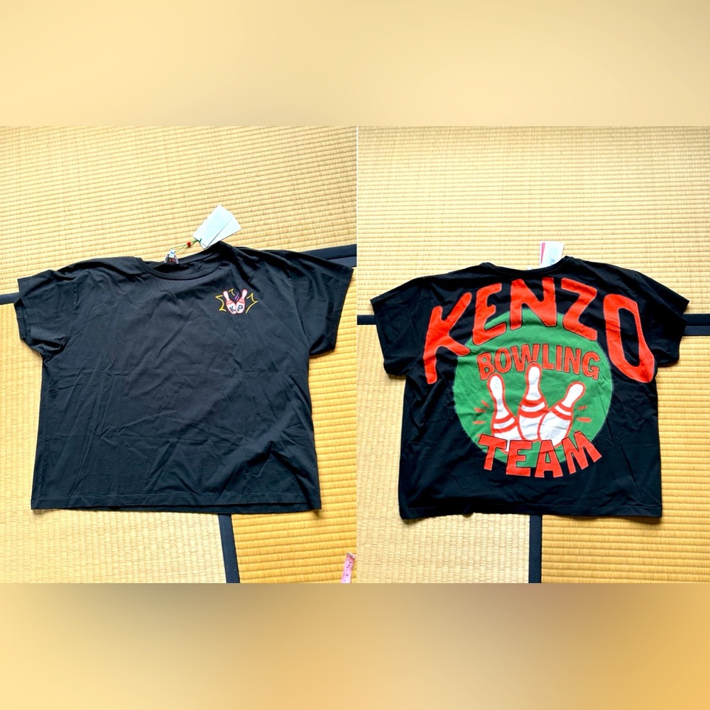 NWT Kenzo Paris bowling elephant relax tee L black